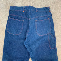 1940’s Donut Button Denim Carpenter Pants 34” x 31”