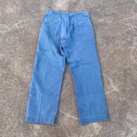 1940’s/50’s Light Blue Boat Cloth Work Pants 35” x 30.5”