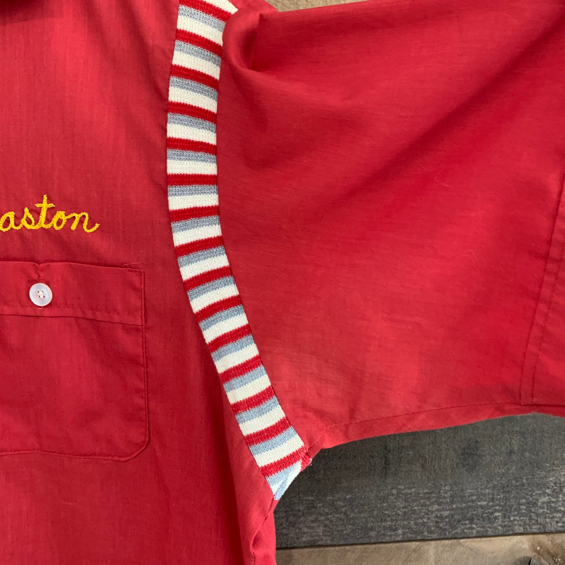1960's Oklahoma National Guard Chainstitched Nat Nast Bowling Shirt Large