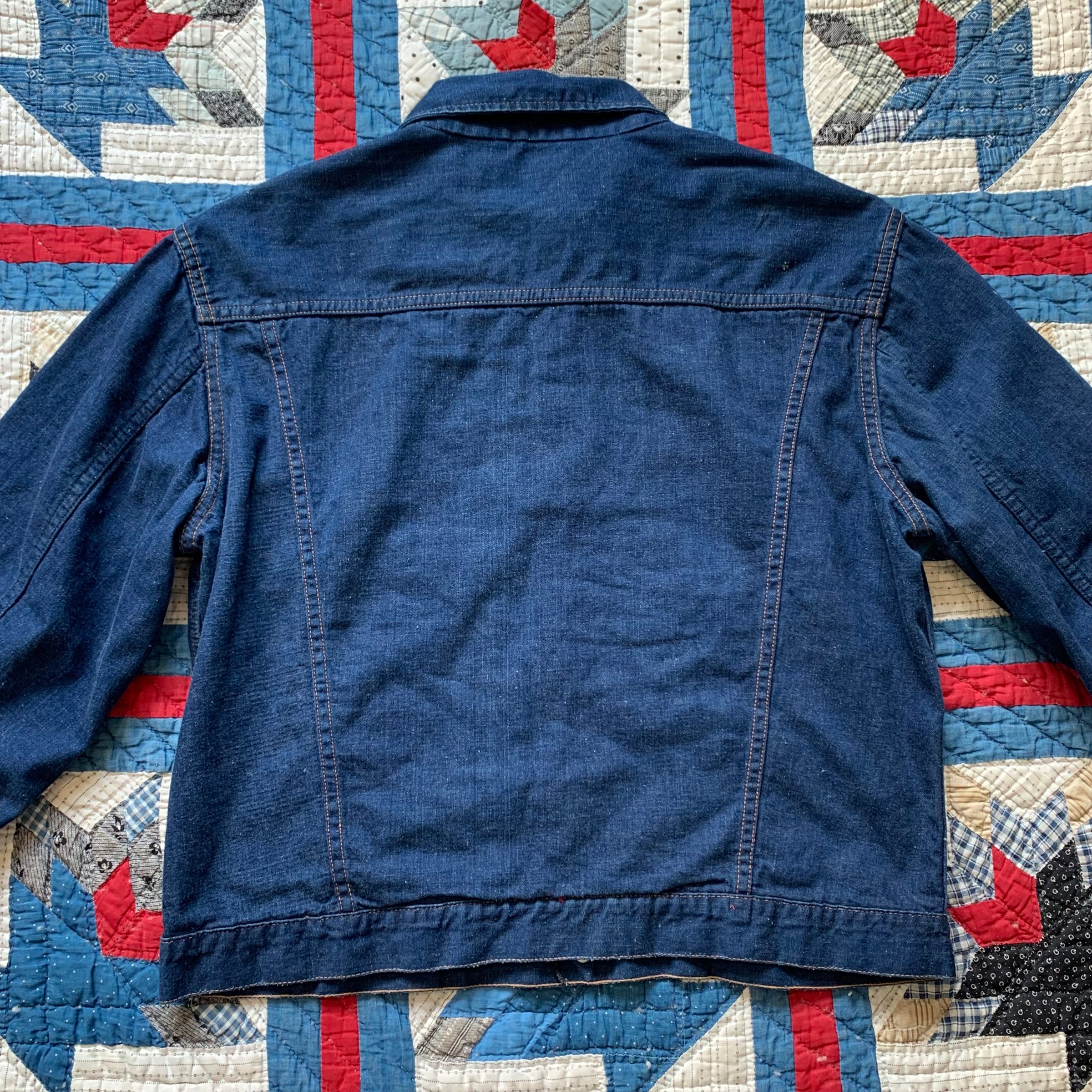 1950's/60's Pleated Blanket Lined Denim Jacket M/L
