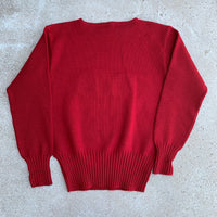 1940's Burgundy Letterman Grad Sweater Size 44