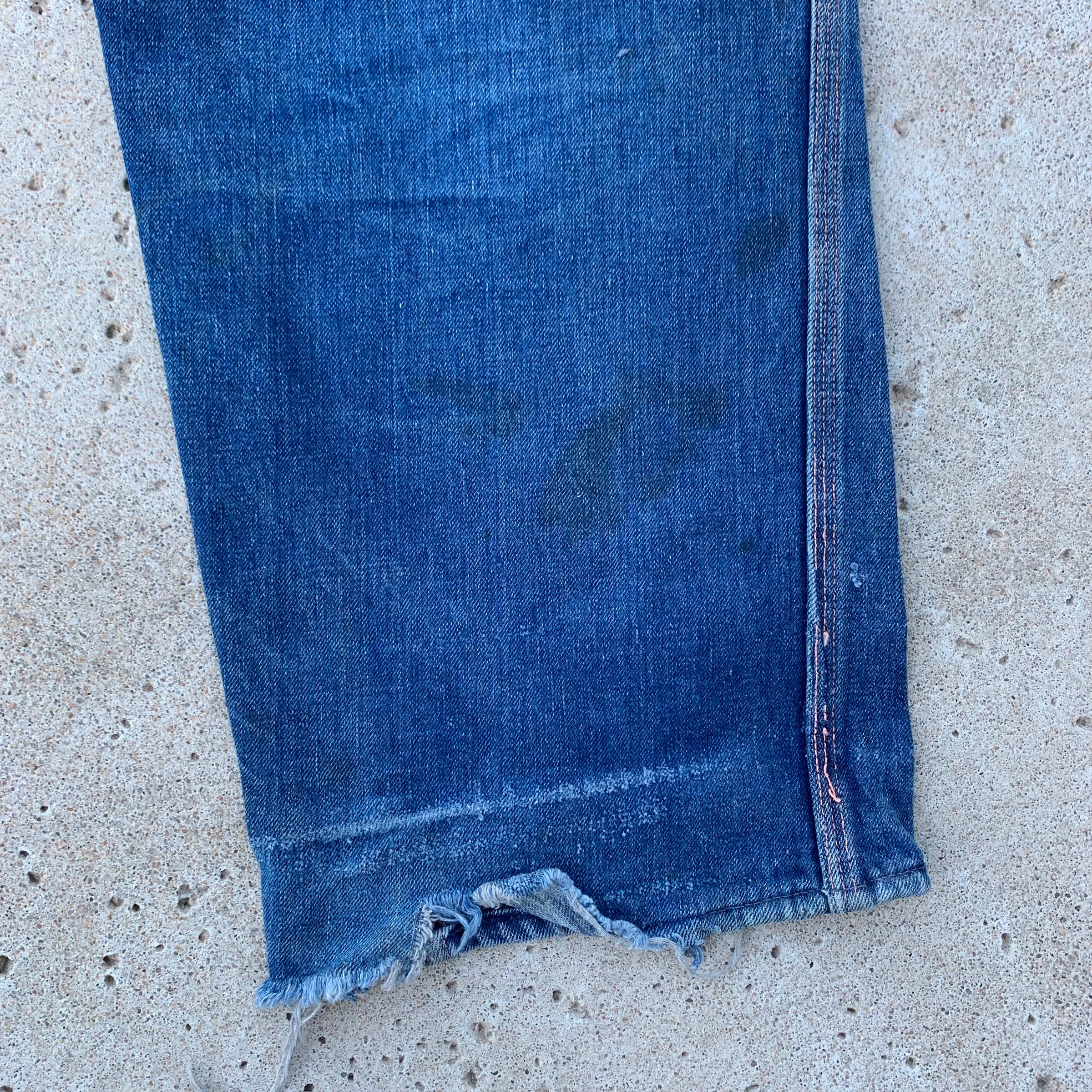Late 40s Repaired Big Mac Jeans 35” x 29”