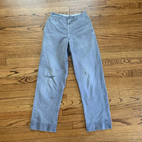 1950’s Grey Fly’s Army Cloth Work Pants 27” x 30.5”