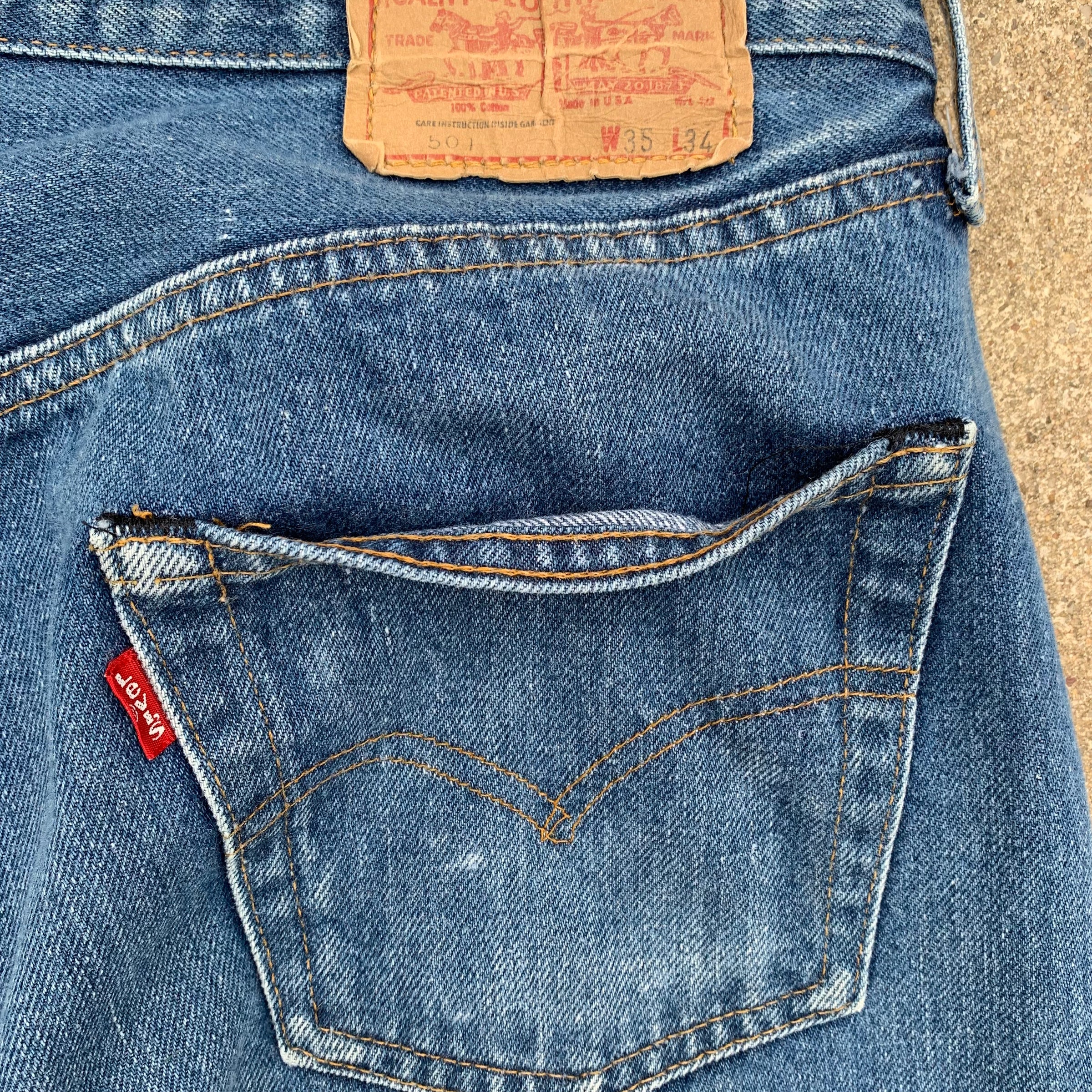 1980’s Levi’s 501 Redline Selvedge Denim Jeans 33” x 30.5”