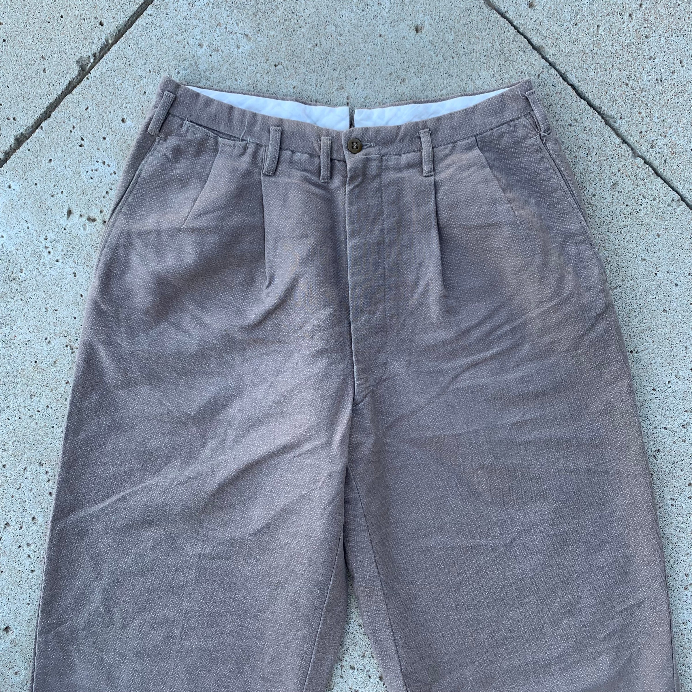 1930’s/40’s Palm Beach Fabric Trousers 29” x 30.5”