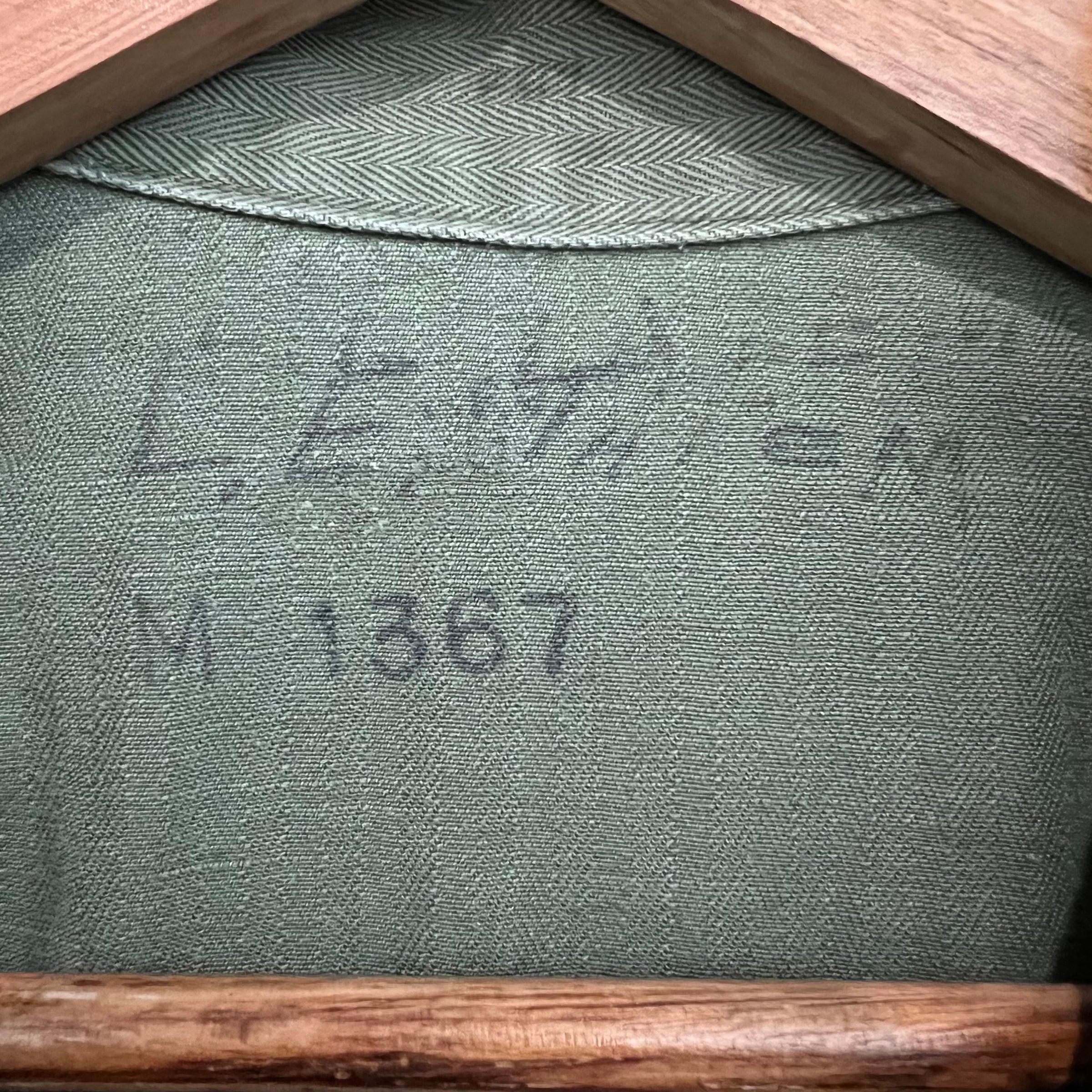 1950’s Stenciled USMC P-53 HBT Utility Shirt Jacket M/L