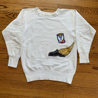 1950’s Hanes Windshield Raglan Sweatshirt with Military Patches Small