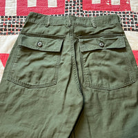 1960's Vietnam War OG-107 Fatigue Pants 30" x 26.5"