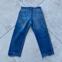 Late 40s Repaired Big Mac Jeans 35” x 29”