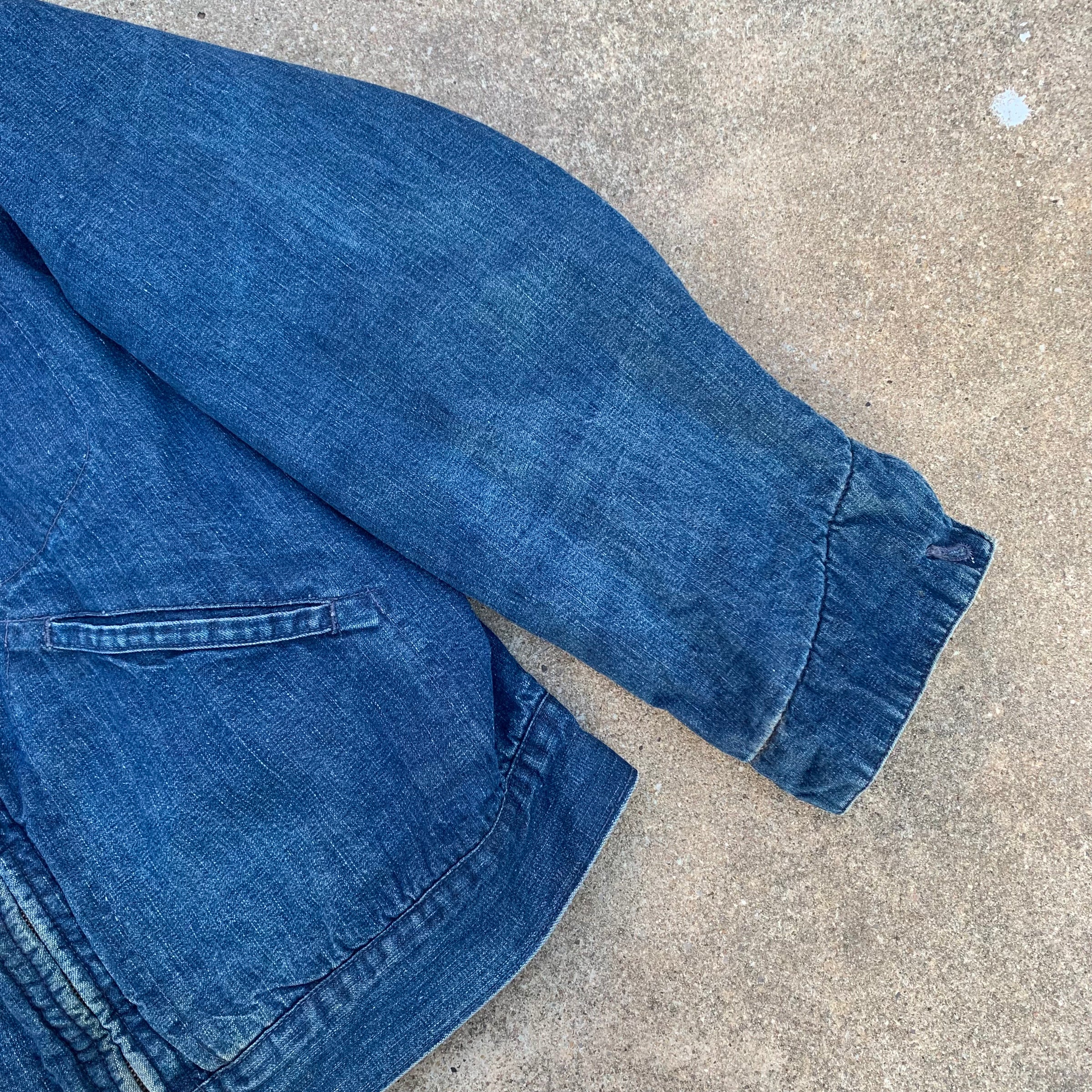 1950’s Pioneer Blanket Lined Denim Work Jacket Medium