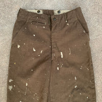 1940’s WWII Paint Splattered Wool Field Pants 29” x 30”