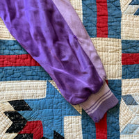 1950's Patched Silk Varsity Jacket With Boxing Glove Pockets Small