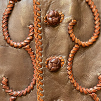1960's/70's Handmade Tooled Leather Western Jacket XS/S