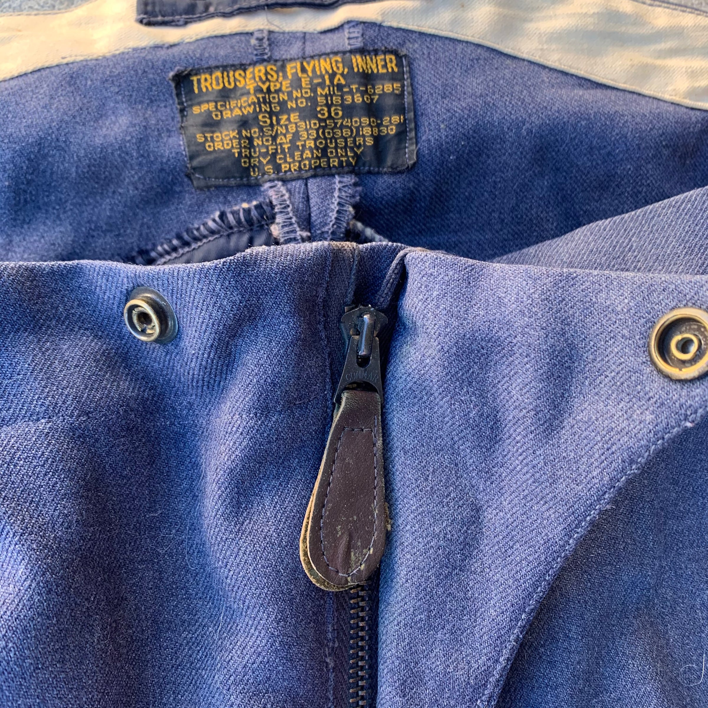 1950’s USAF Type E-1A Wool Flight Trousers 36R