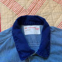 1950's Hickory Stripe ESSO Gas Station Service Shirt L/XL