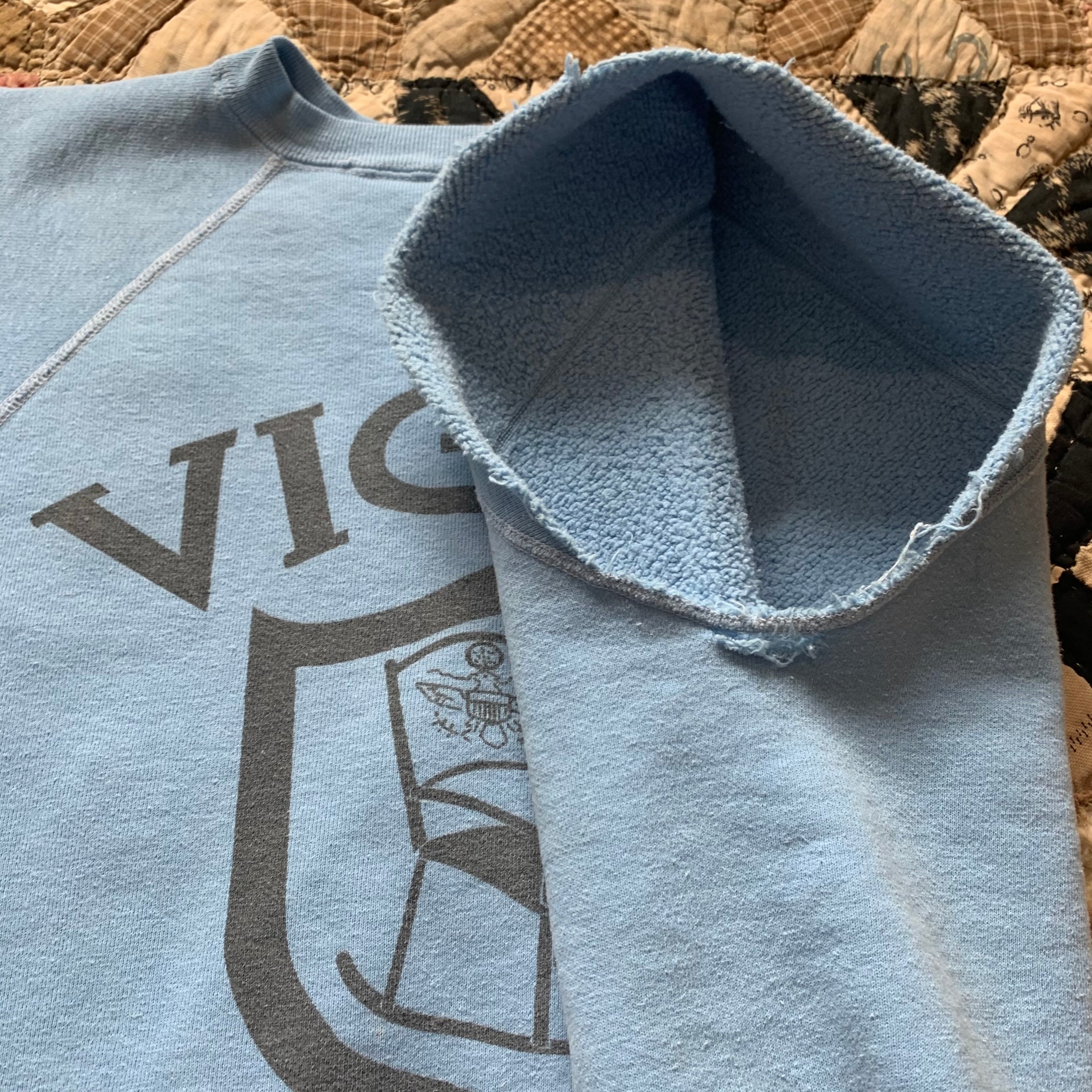 1960's Baby Blue JFK Memorial Sleeveless Sweatshirt M/L