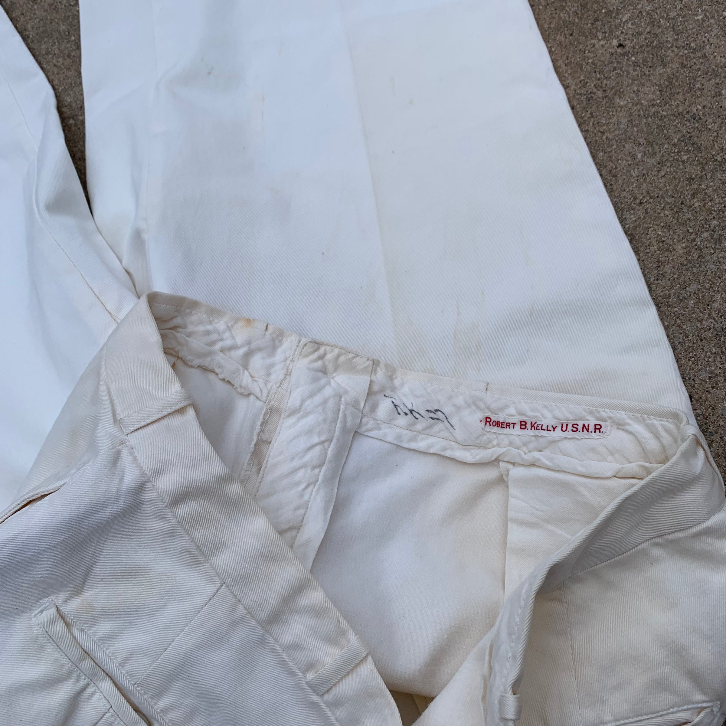 1940’s WWII US Naval Reserve Sailor Whites Distinguished Service Cross Recipient 34” x 28”