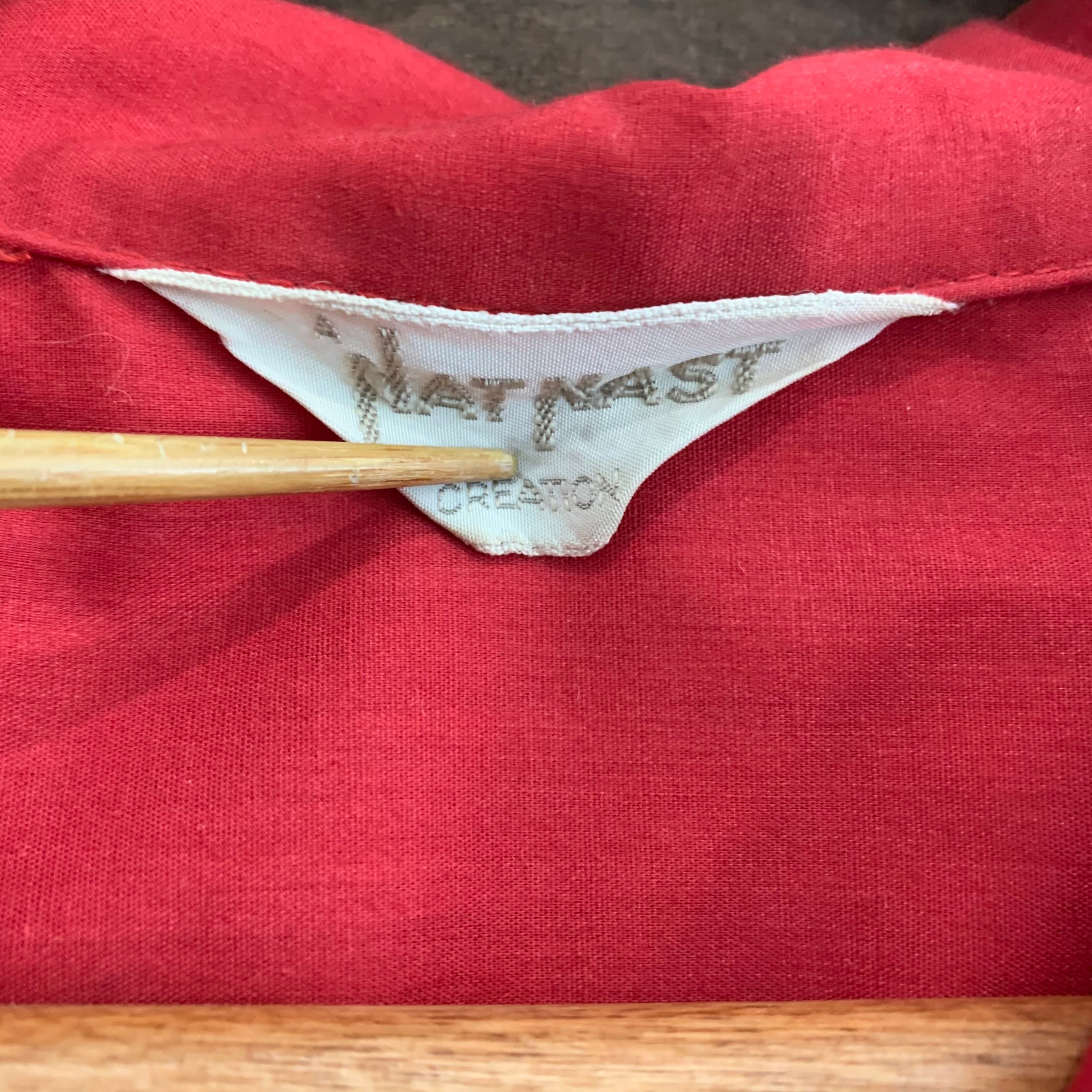 1960's Oklahoma National Guard Chainstitched Nat Nast Bowling Shirt Large