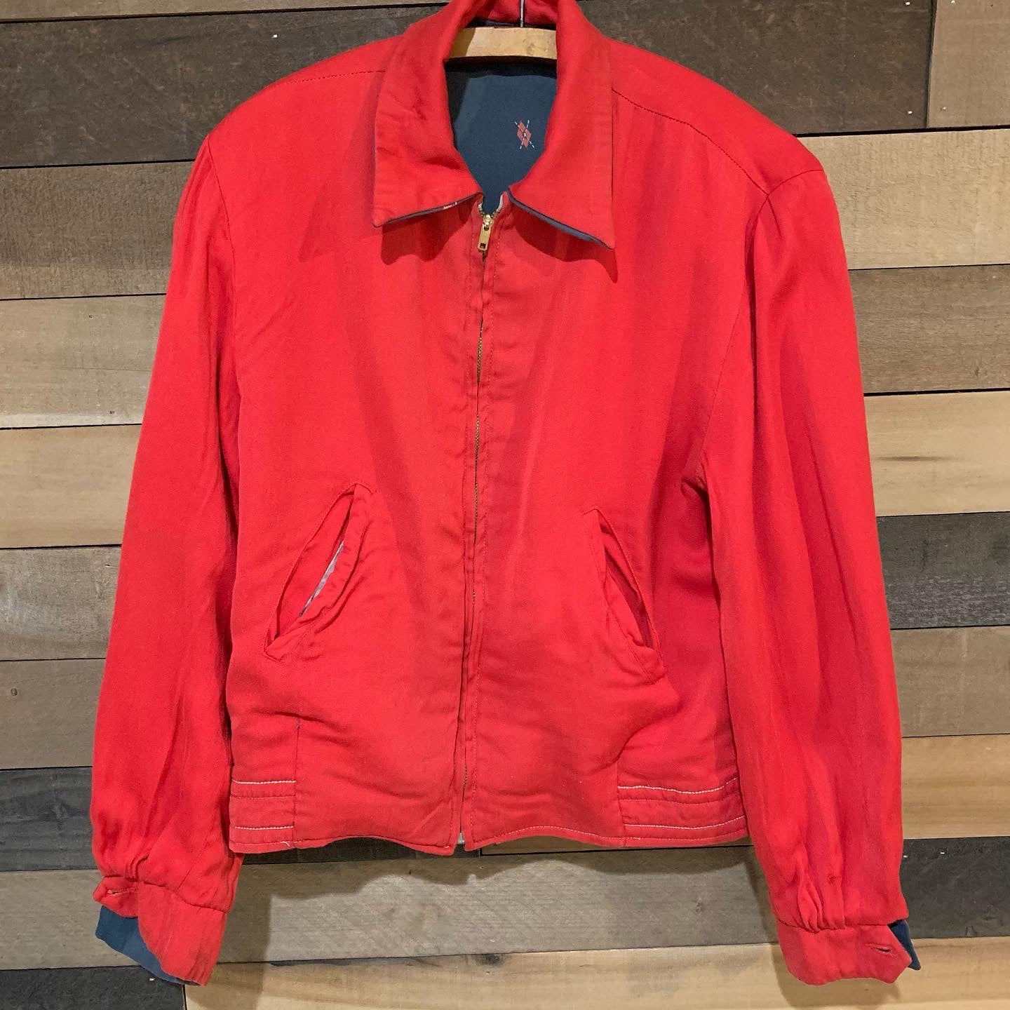 1950's Atomic Themed Reversible Gabardine Ricky Jacket Medium