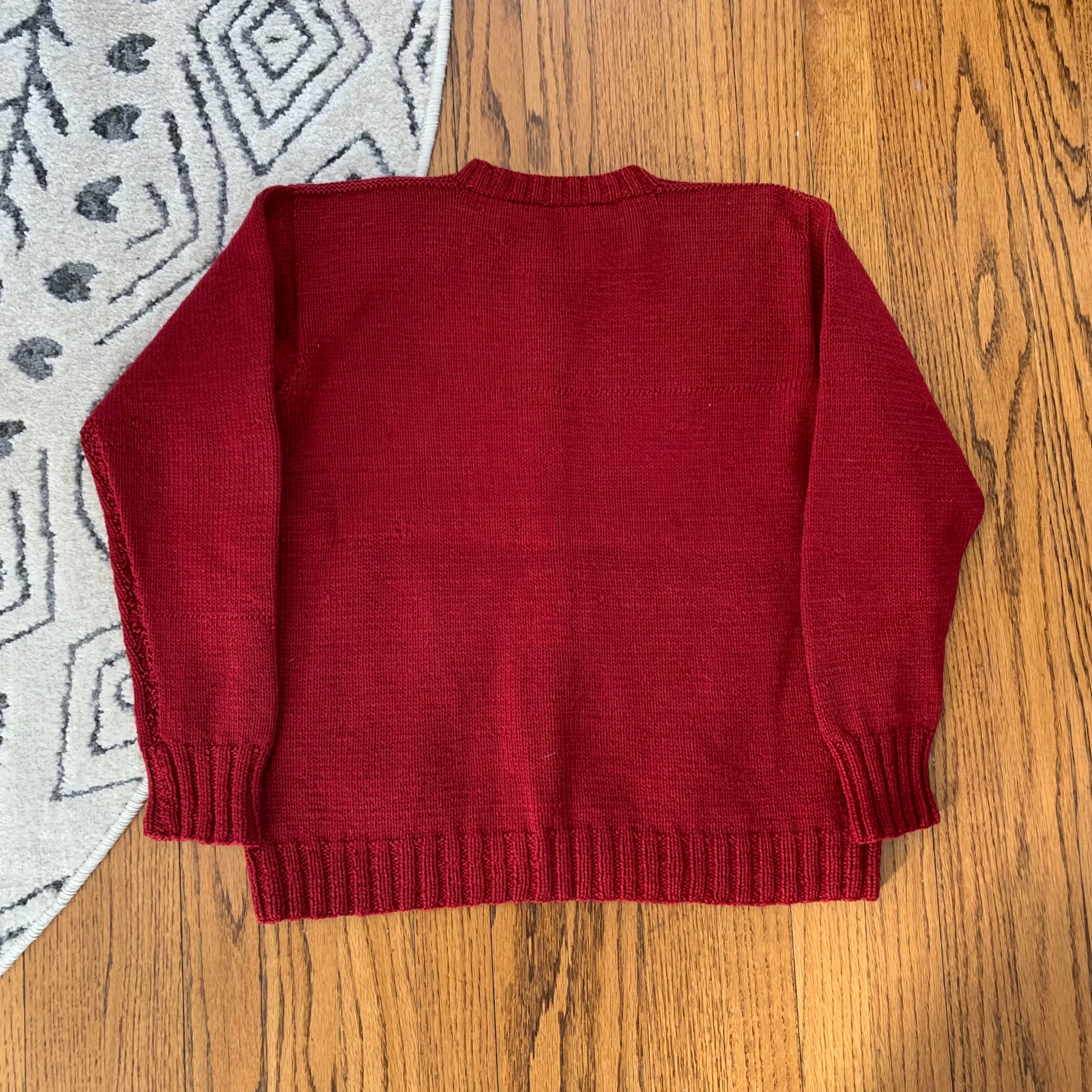 1950’s/60’s Burgundy Button Up Sweater Small