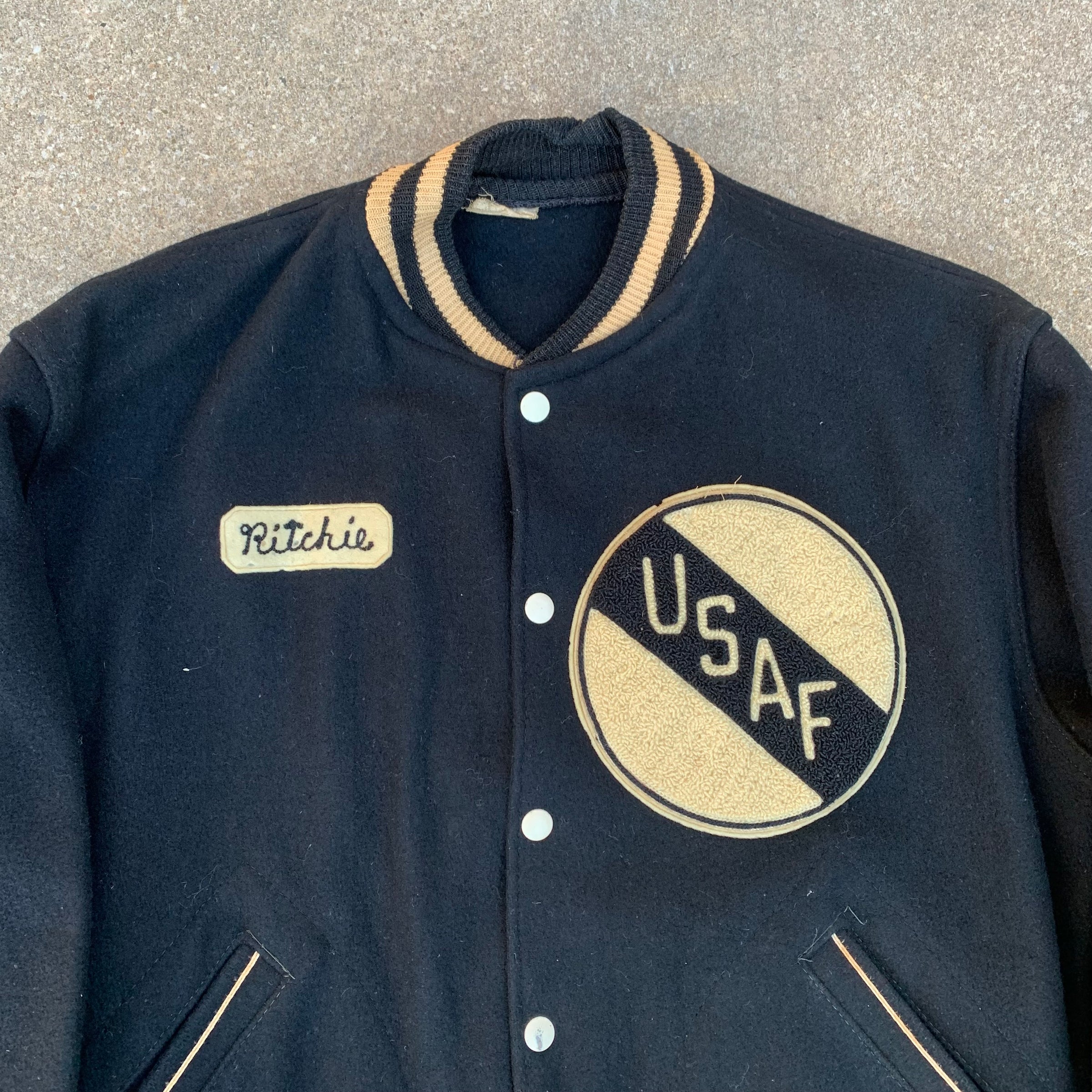 1950’s/60’s USAF French Souvenir Wool Varsity Jacket Large
