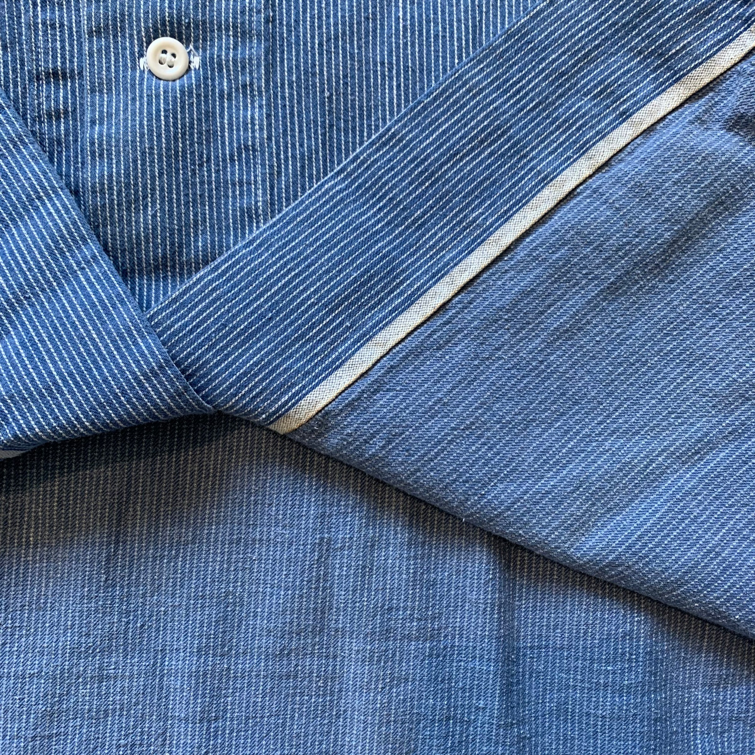 1950's Hickory Stripe ESSO Gas Station Service Shirt L/XL