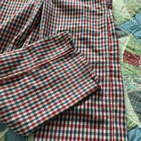 1960's Big Smith Red/Blue Gingham Plaid Overalls 30" x 28.5"