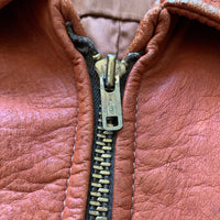 1940's/1950's Light Brown Worn Leather Jacket M/L