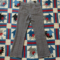 1960's/70's Wrangler Cotton Plaid Flared Trousers 33" x 31"