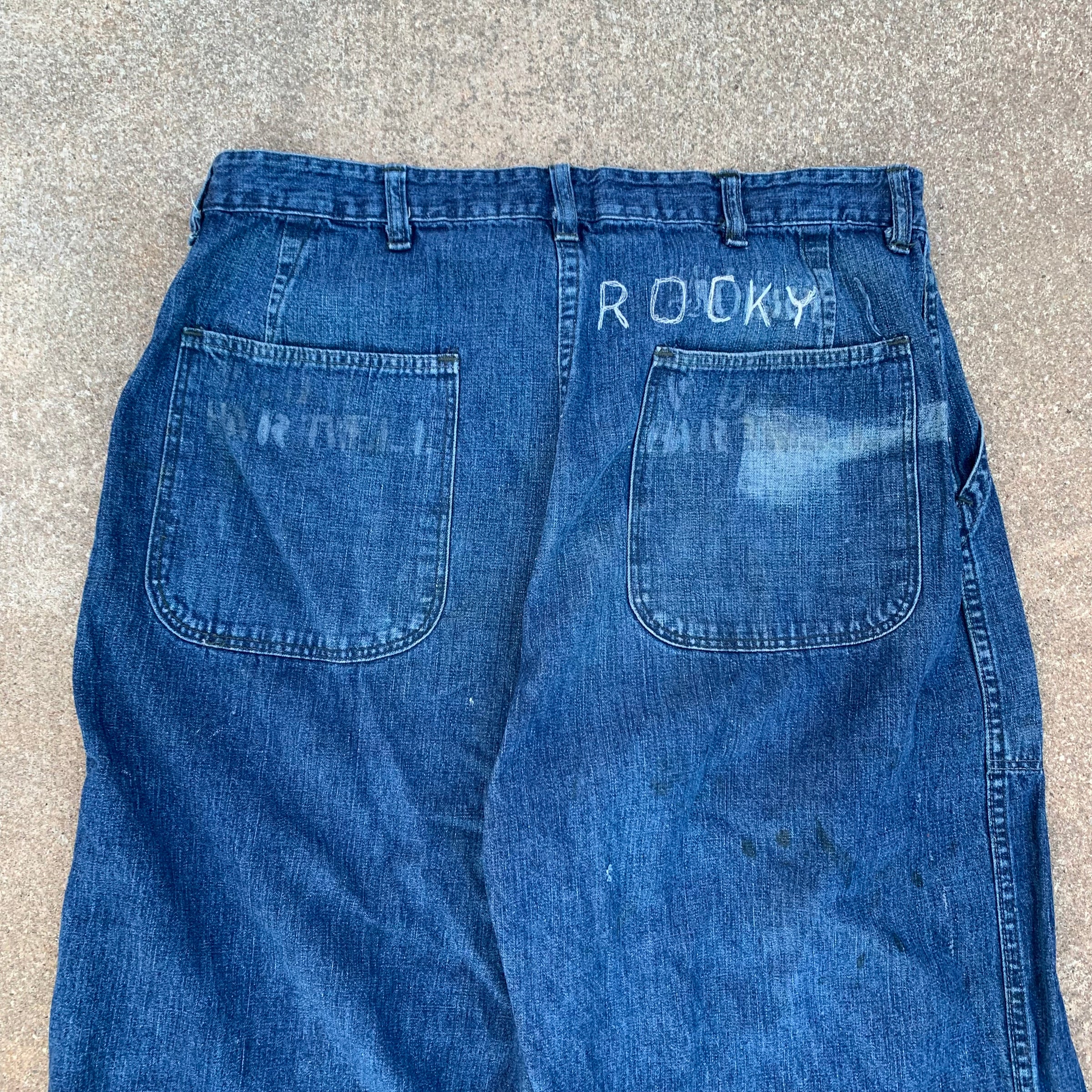 1940’s WWII USN Denim Dungarees 33” x 26”