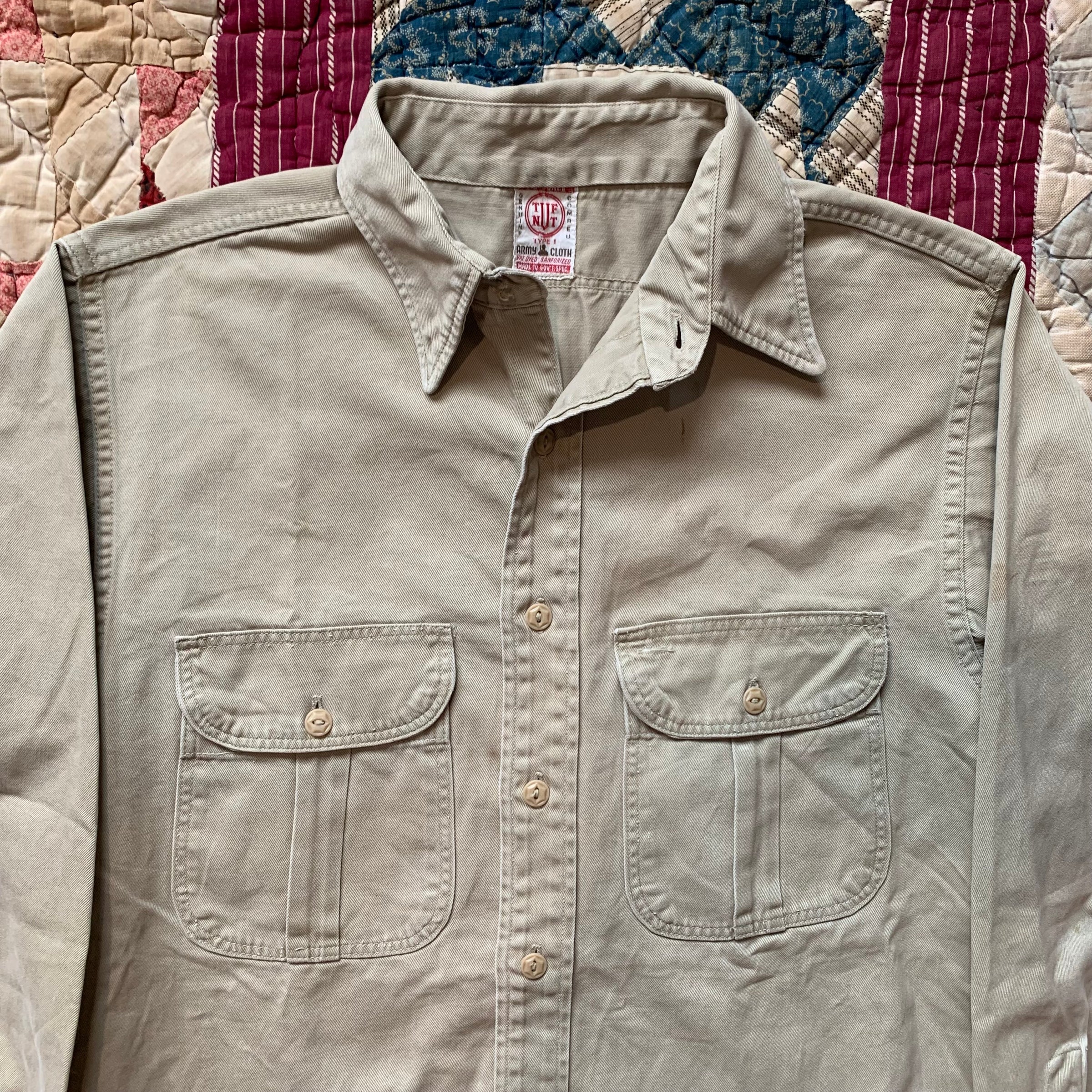 1950's Tuf Nut Army Cloth Button Up Shirt Medium