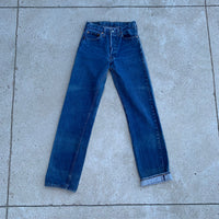 1980's Dark Wash Levi's 501 Redline Selvedge Denim Jeans 26" x 31"