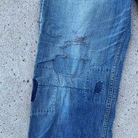 1940’s Repaired Donut Button Carpenter Jeans 32” x 30.5”