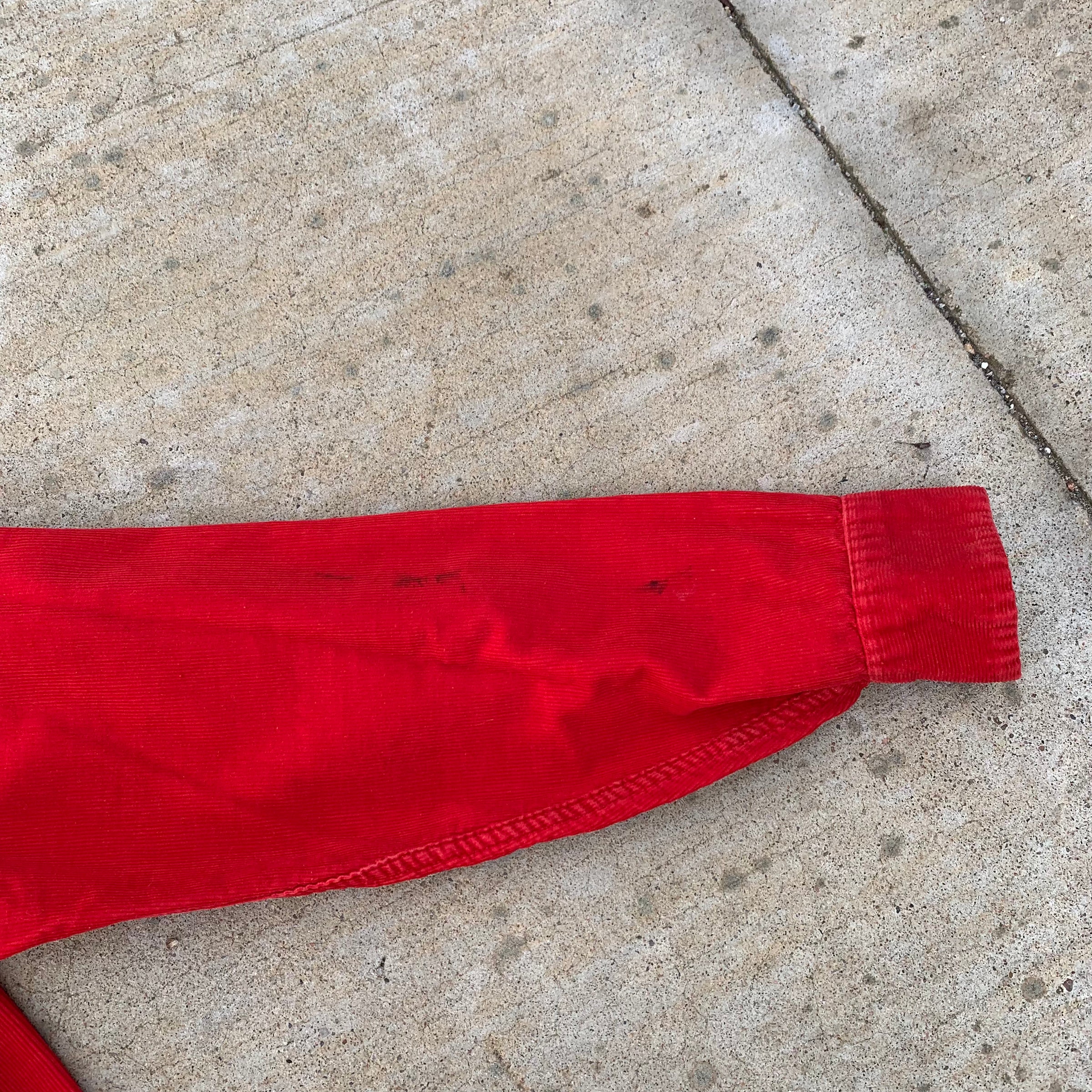 1950’s/60’s Pilgrim Red Corduroy Loop Collar Shirt Large