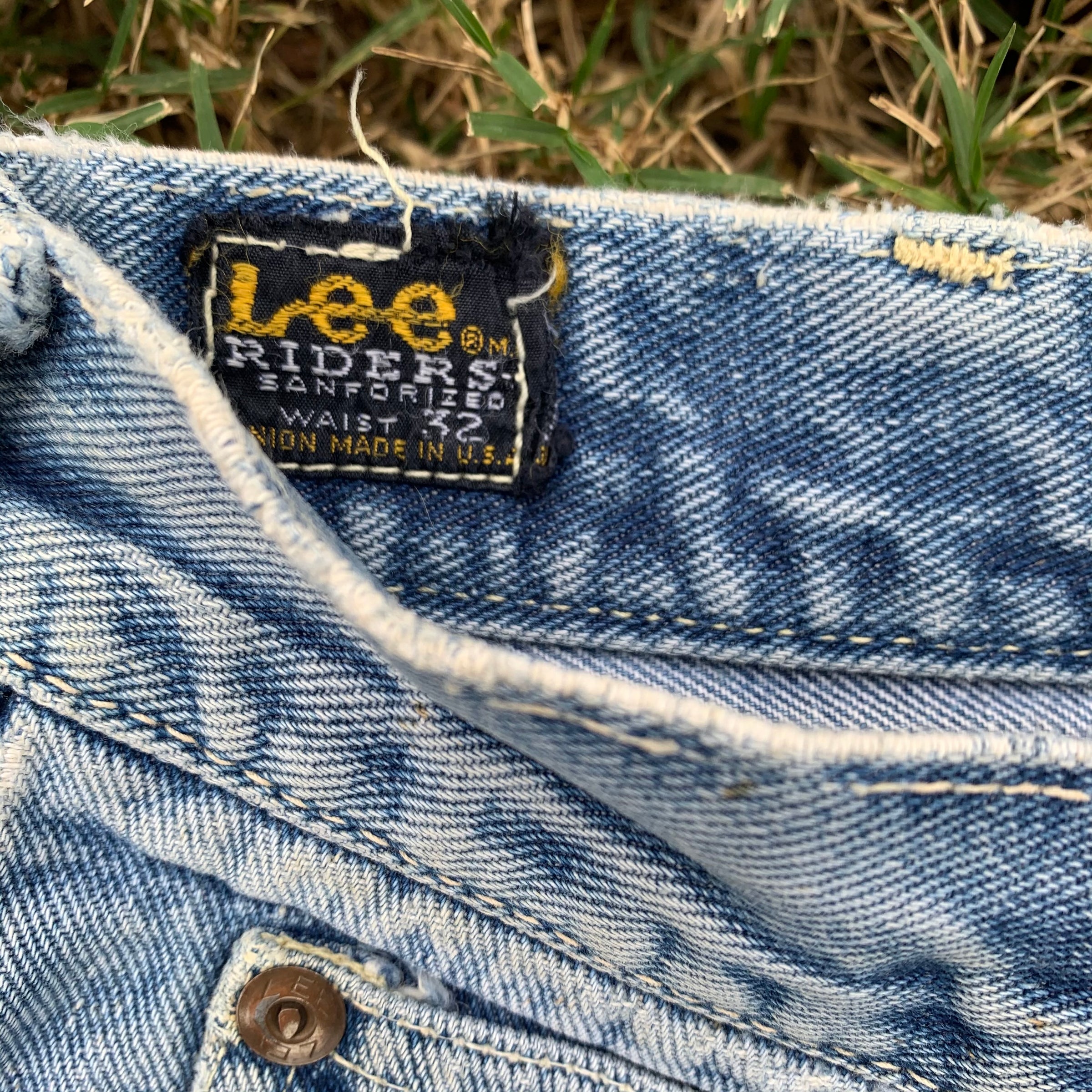1960's Half Selvedge Button Fly Lee Riders Jeans 30.5" Waist