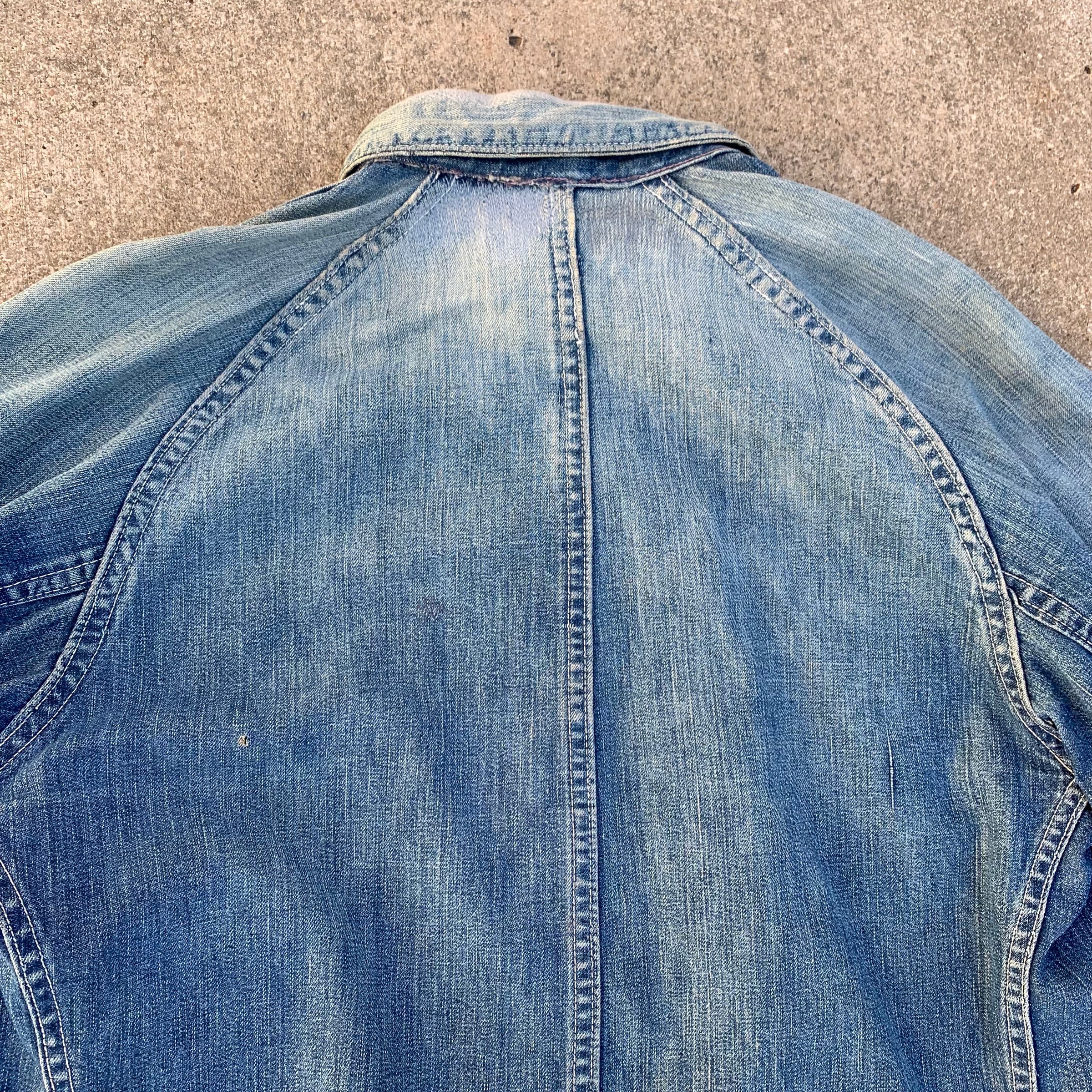 1930’s Two Pocket Raglan Denim Chore Coat