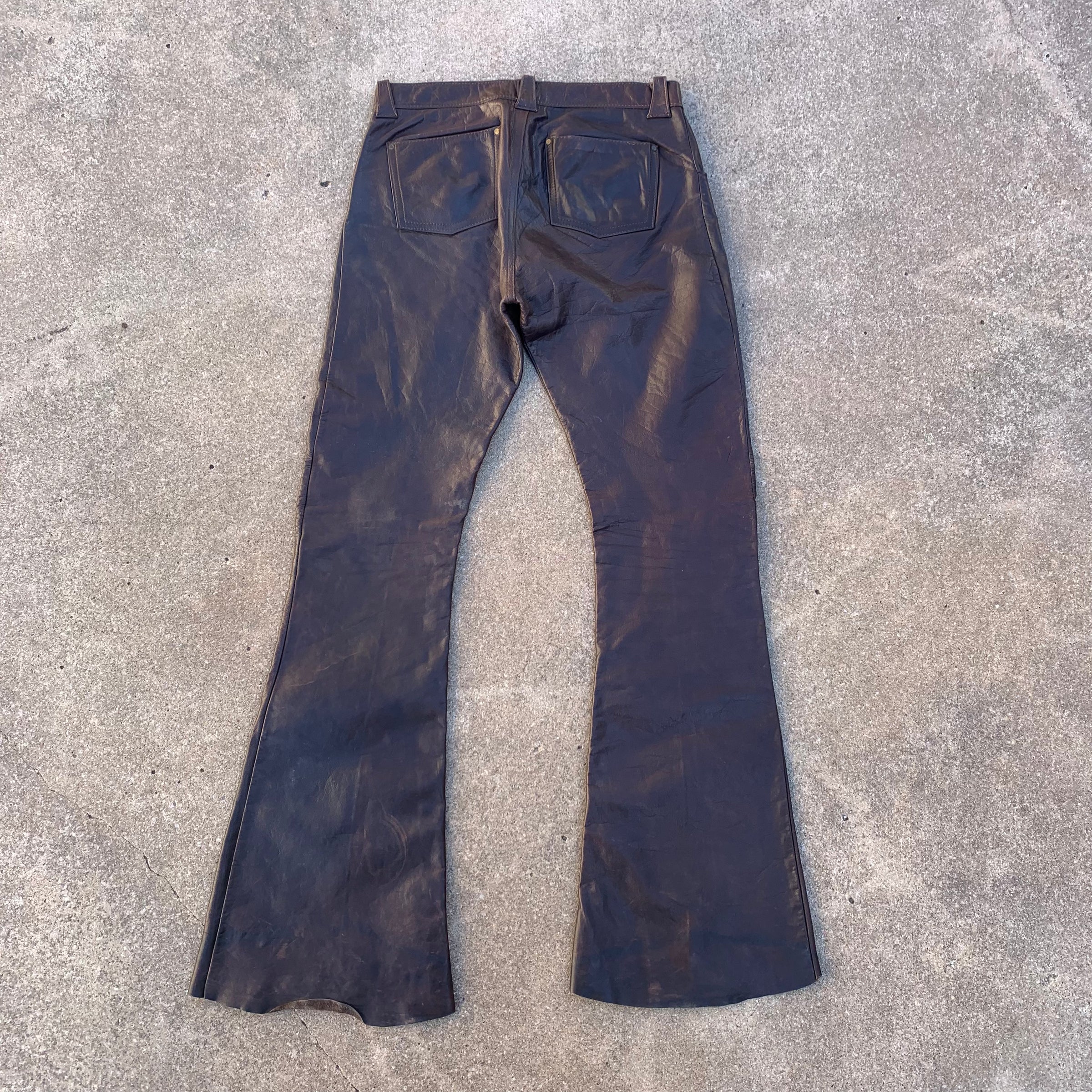 1960’s Santa Fe Leather Co Flares 31” x 32.5”