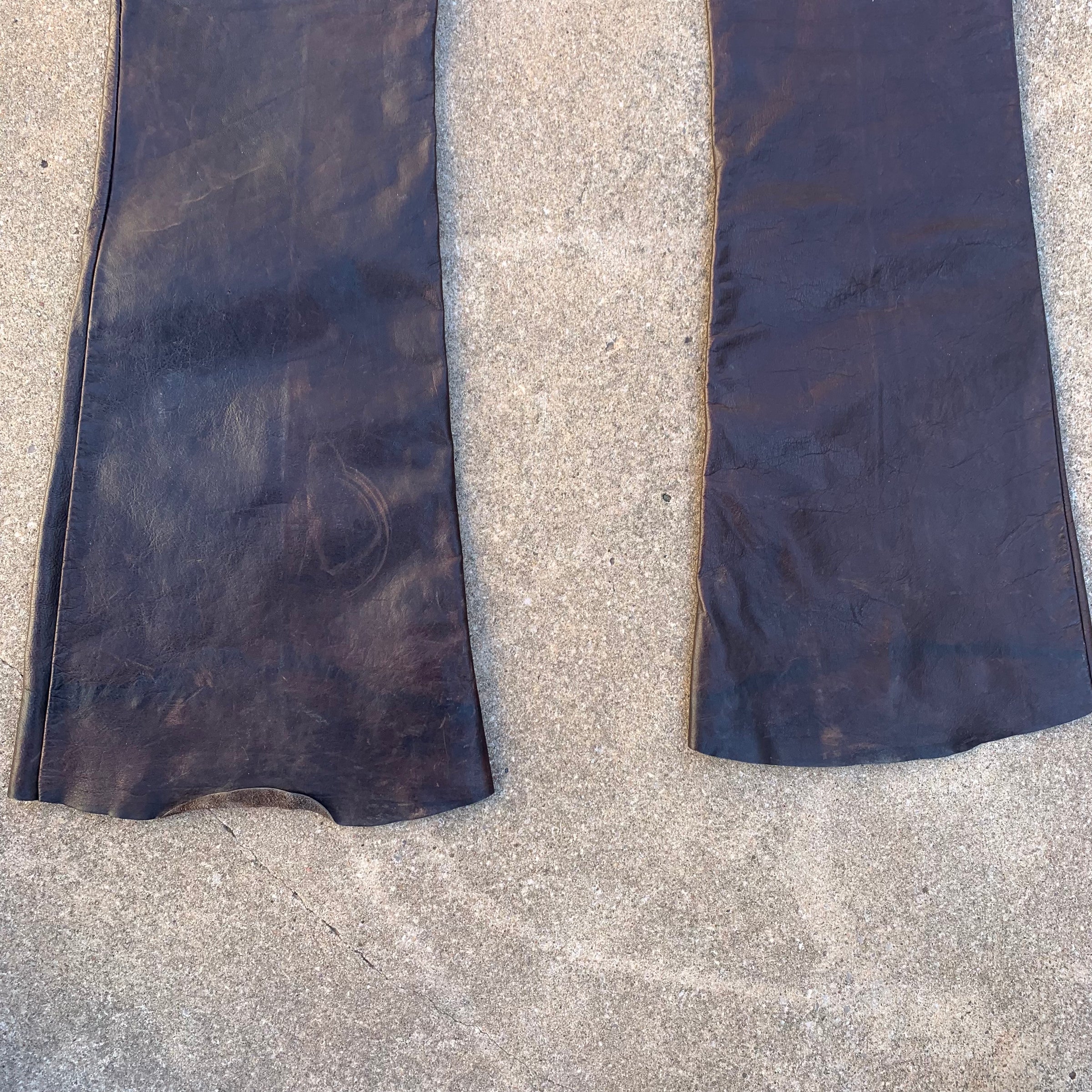 1960’s Santa Fe Leather Co Flares 31” x 32.5”