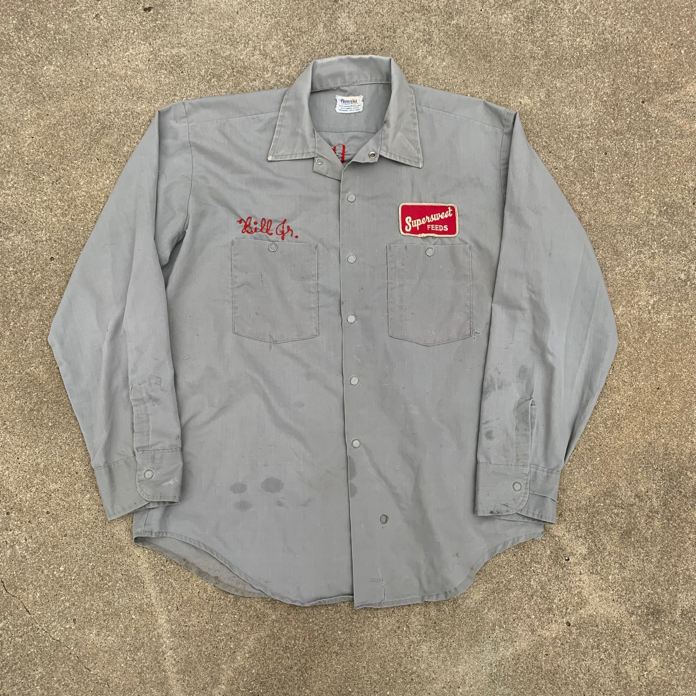 1950’s/60’s Protexall Supersweet Feeds Chainstitched Work Shirt Large