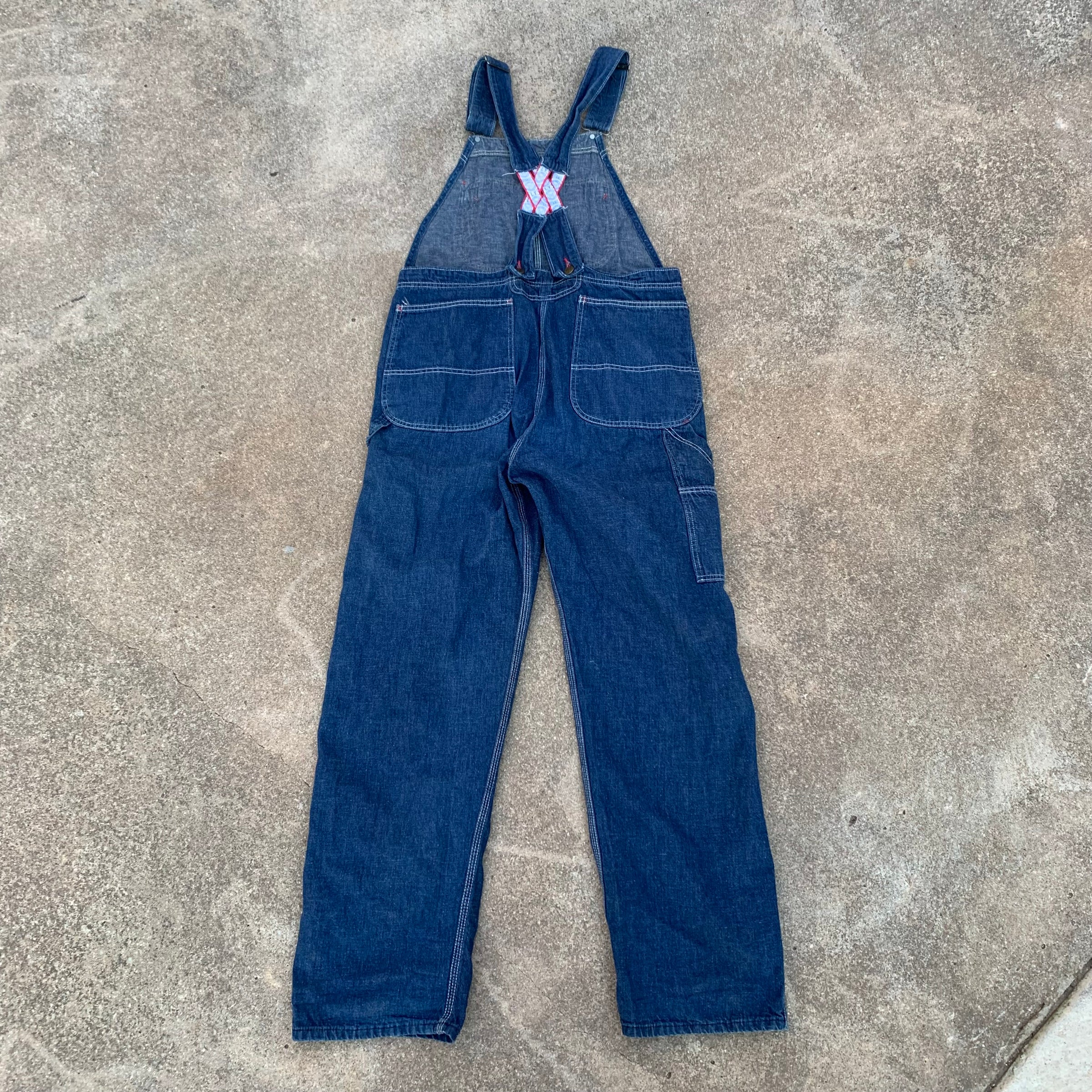 1950’s Fly’s Low-back Denim Overalls 36" x 31.5"