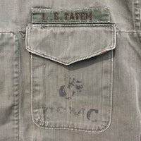 1950’s Stenciled USMC P-53 HBT Utility Shirt Jacket M/L