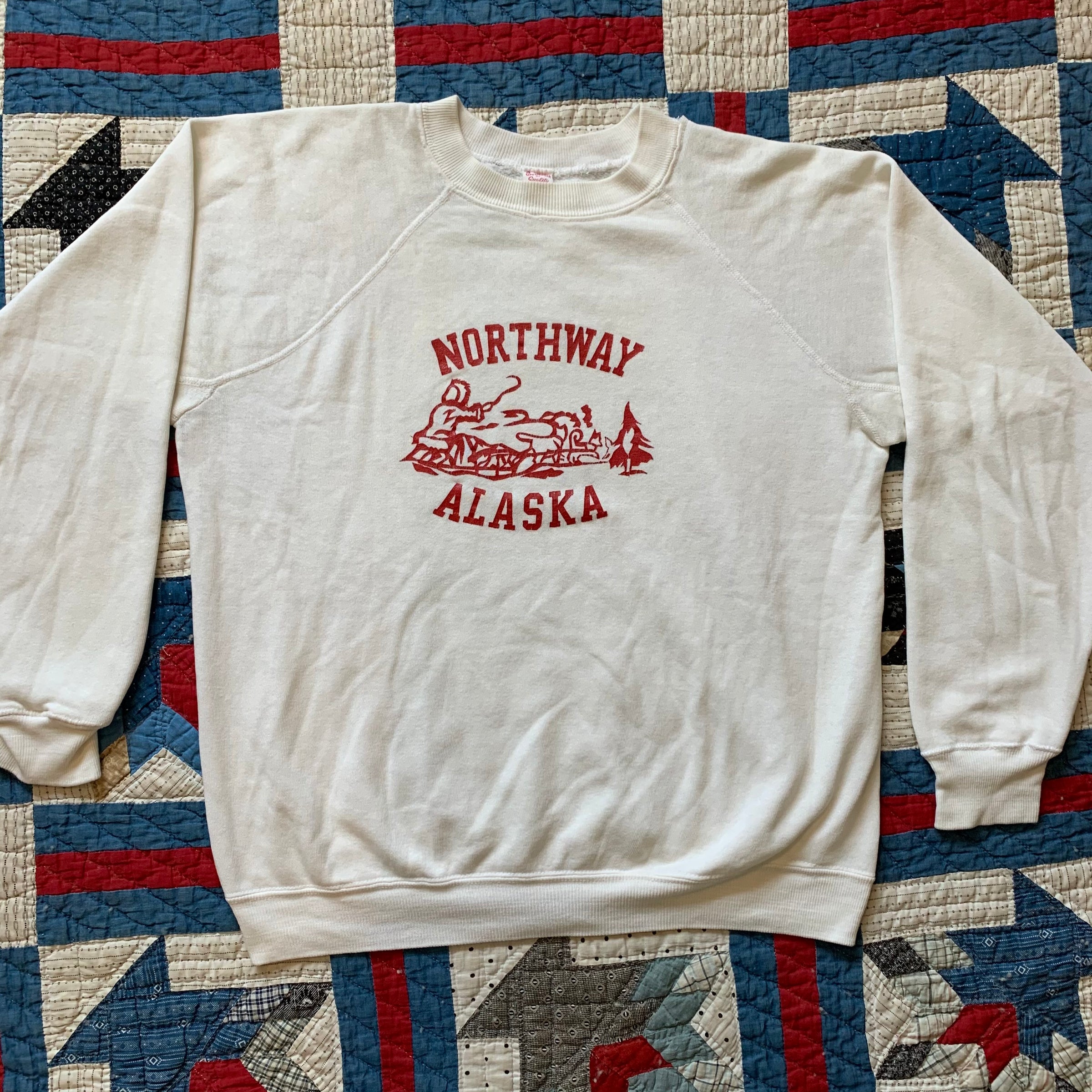 1950's/60's Northway Alaska Raglan Crewneck Sweatshirt M/L