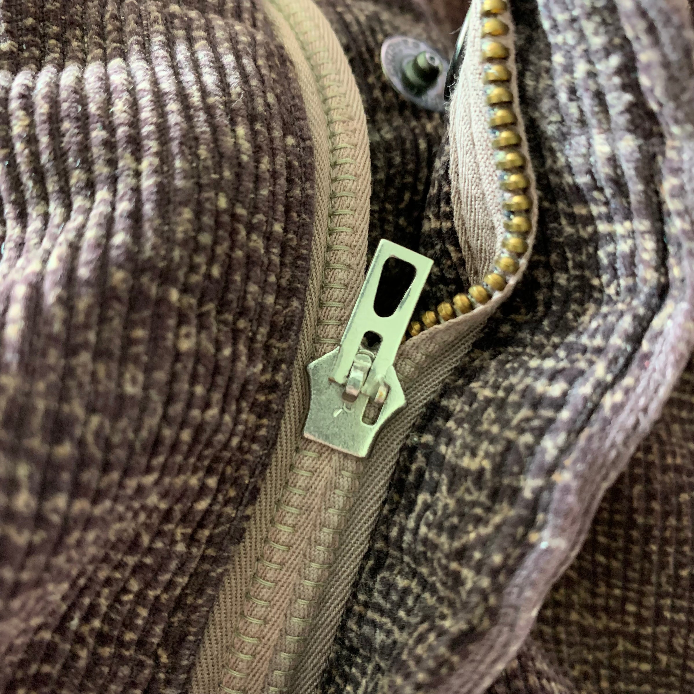 1930's/40's Cone Fabric Textured Brown Corduroy Pants 31" x 28"