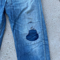 1940’s Repaired Donut Button Carpenter Jeans 32” x 30.5”