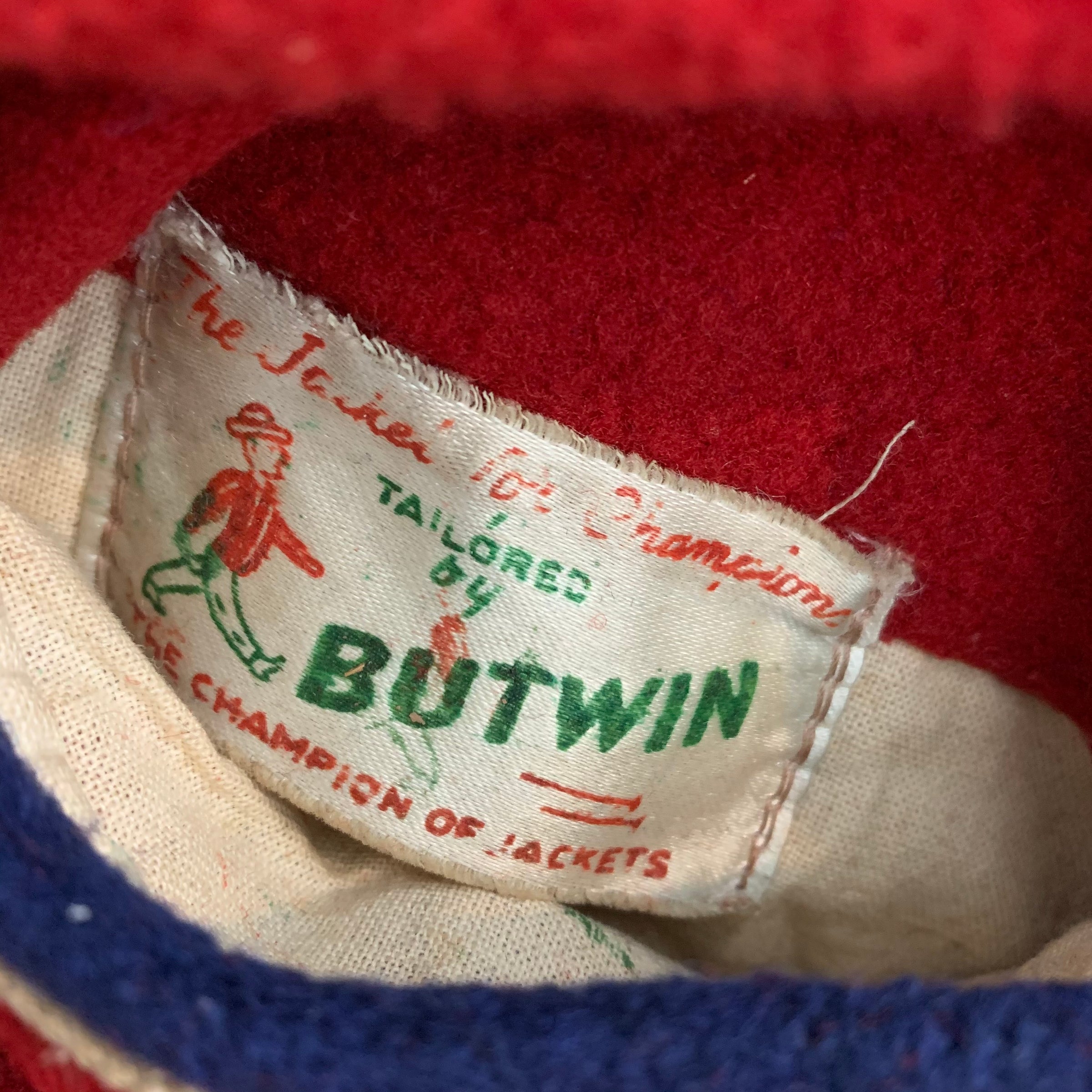 1940's/50's Butwin Reversible Red and Blue Wool Varsity Jacket M/L