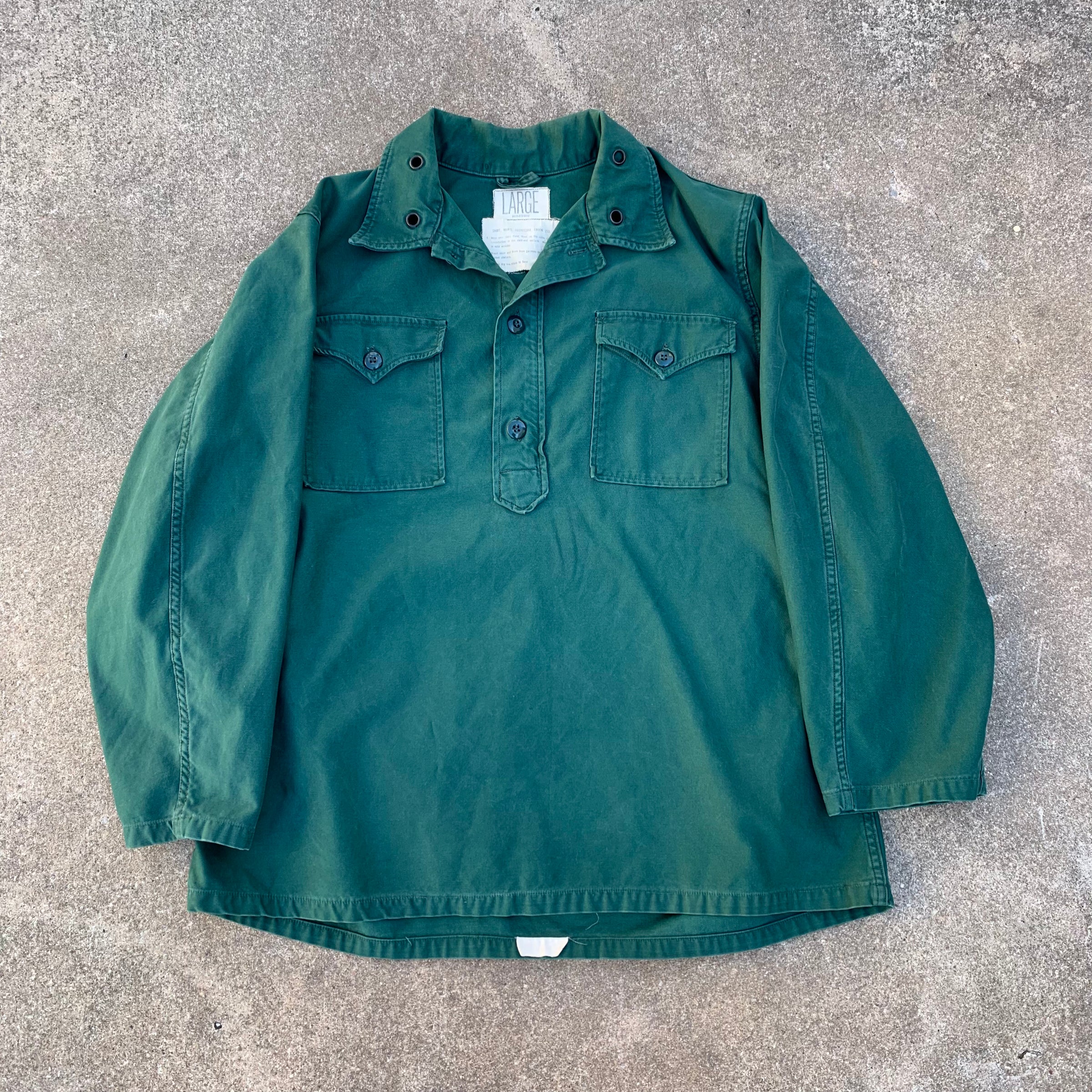 1960’s US Army Aggressor Shade 255 Pullover Shirt Large