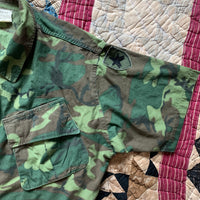 1960's Third Pattern Lowland ERDL Camo Poplin Jungle Jacket Large Regular
