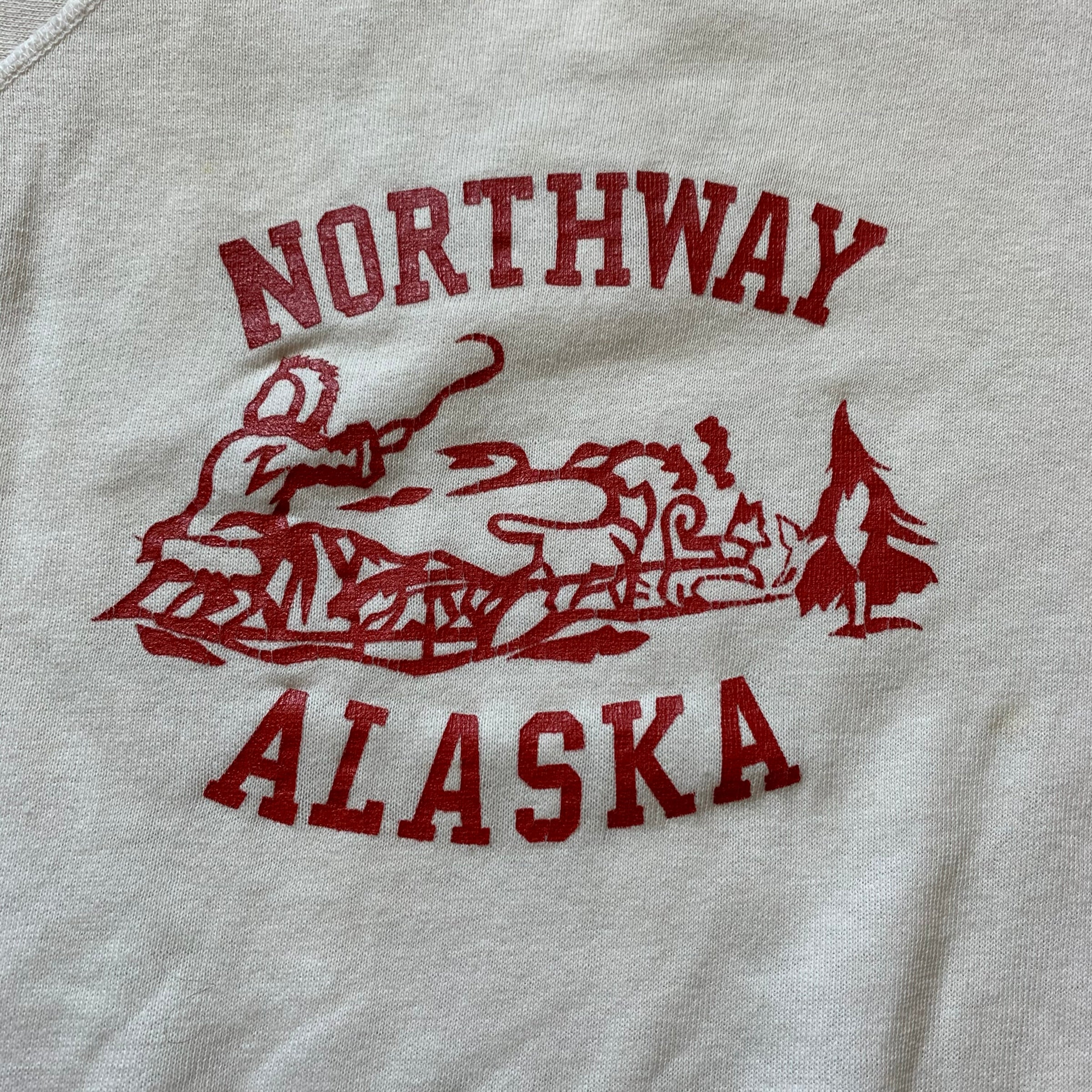 1950's/60's Northway Alaska Raglan Crewneck Sweatshirt M/L