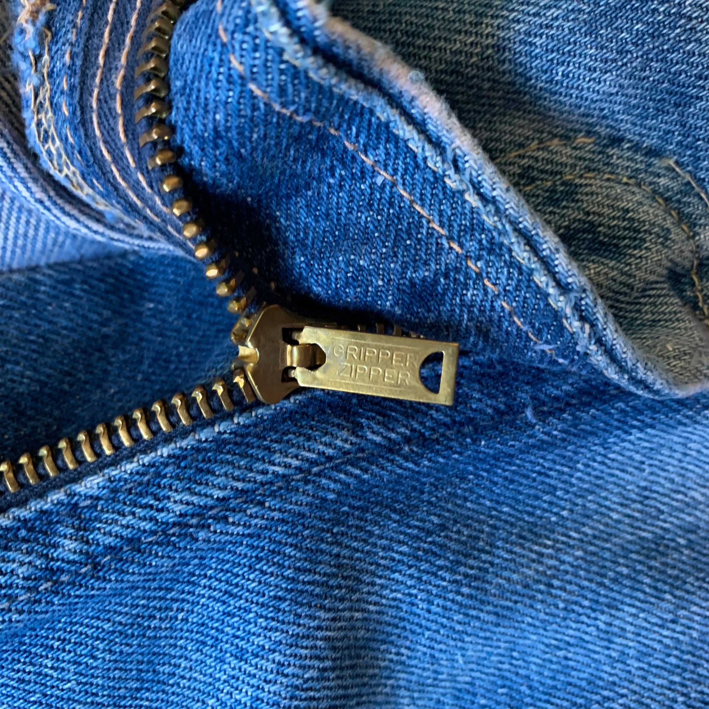 1960's Patched Distressed Denim Jeans 28" x 28"