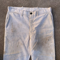 1940’s Thrashed White Corduroy Pants 32” x 27.5”